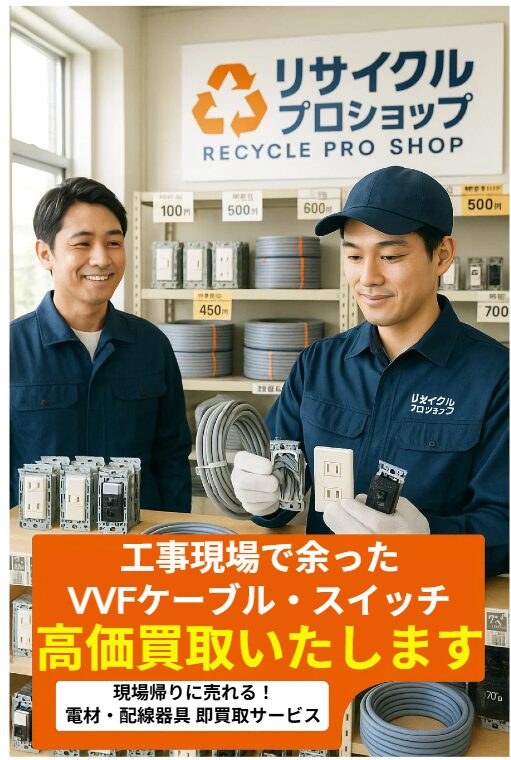 余った電設資材、スピード対応で即お引取り