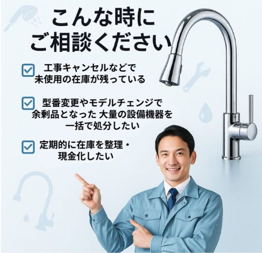 法人様歓迎｜LIXIL水栓金具の一括買取実施中！