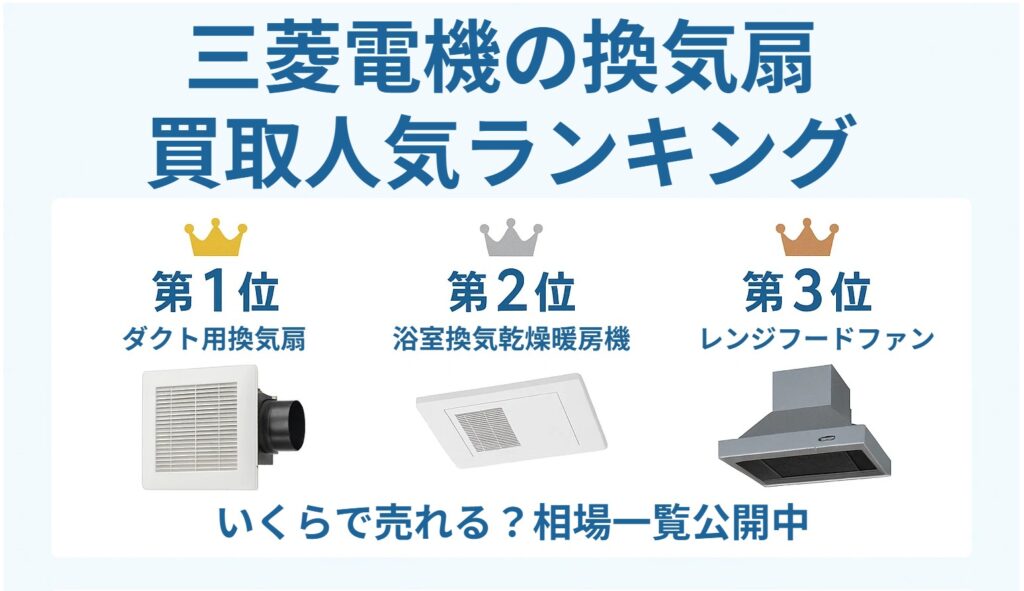 三菱電機の換気扇　買取人気ランキング