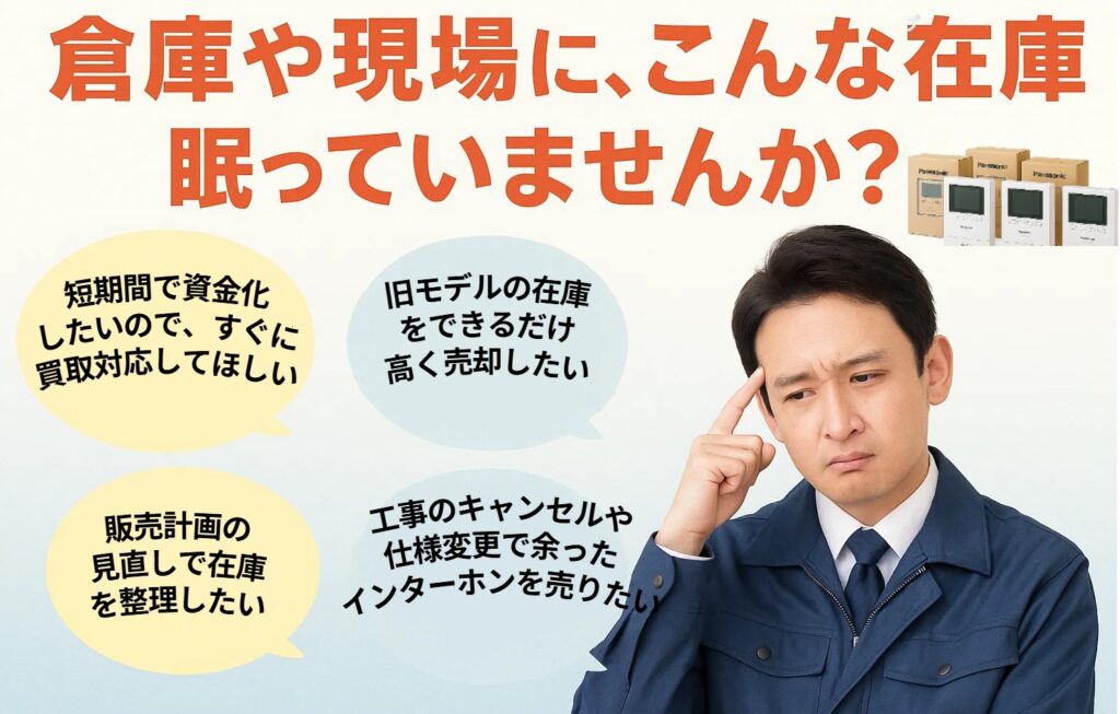 パナソニックのマンションインターホンをまとめて高額査定